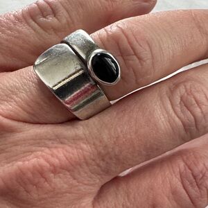 Silpada Silver and Black Stone Ring